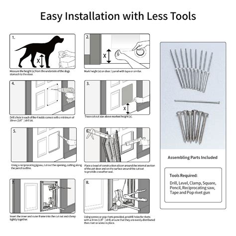 pet door installation instructions